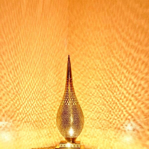 Moroccan Teardrop Brass Bedside and Floor Lampshade Lamp,Handmade Copper Table Lamp.